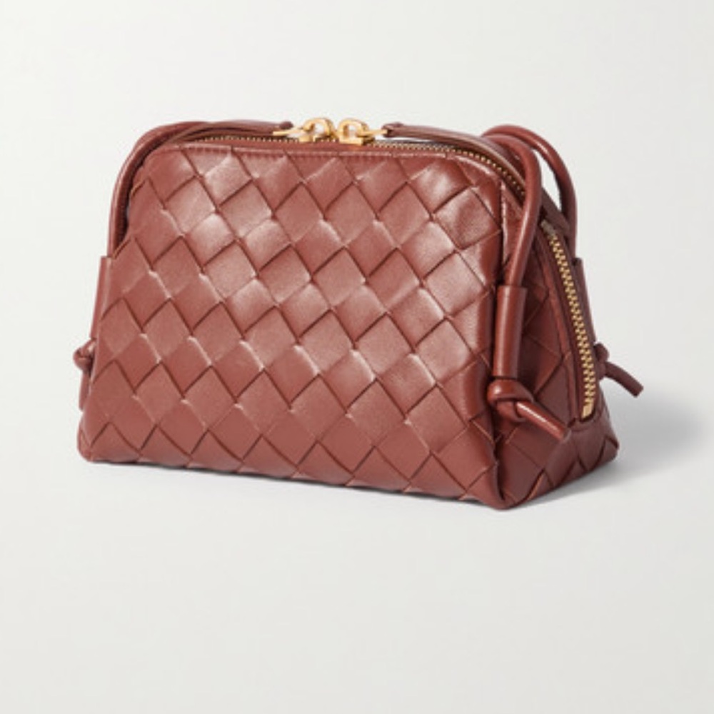 Bottega Veneta Brown Intrecciato Leather Shoulder Bag - Picture 12 of 16